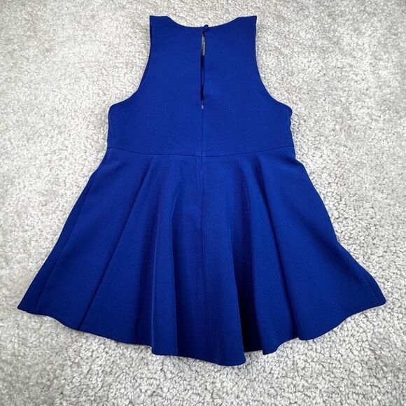 Milly Blue Peplum Tank Top - Picture 2 of 6